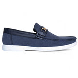 Navy Suede Loafers
