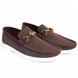 Elegant Dark Brown Suede Loafers